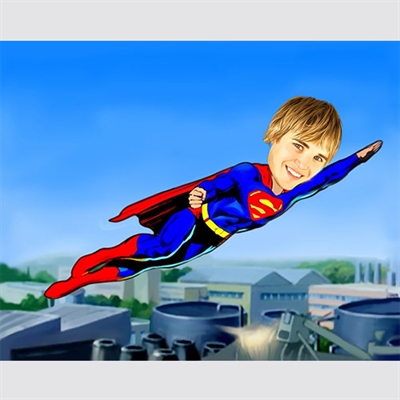 Superman Caricature from Photo,by myDaVinci - myDaVinci